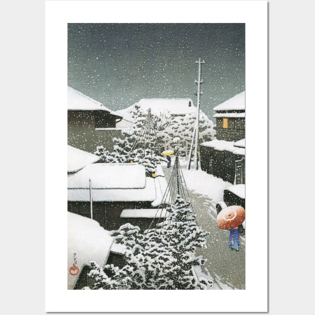 Snow at Daichi by Kawase Hasui Wall Art by Takeda_Art